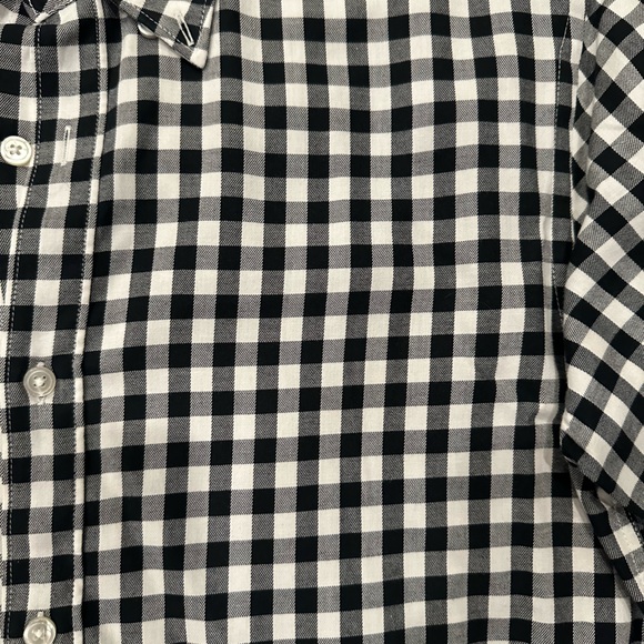 Hugo Boss Mens Long Sleeve Button Up White Black Checkered Large - Picture 4 of 5